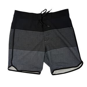 Old Navy | Swim Trunks | Men’s Large (32) | Gray/Black Panel | Drawcord Waist
